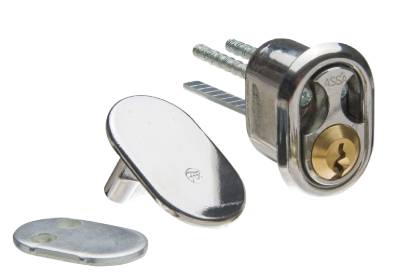 Låscylinder/cylindersatser ASSA d12 1200-serien, CYLINDER 1207 ASSA MED 3 NYCKLAR MATTFÖRKROMAD - 4