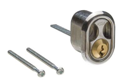 Låscylinder/cylindersatser ASSA Basic 1300-serien, CYLINDER 1307 ASSA MED 3 NYCKLAR MATTFÖRKROMAD - 3