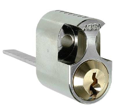 Låscylinder/cylindersatser ASSA Basic 1300-serien, CYLINDER 1307 ASSA MED 3 NYCKLAR MATTFÖRKROMAD - 2