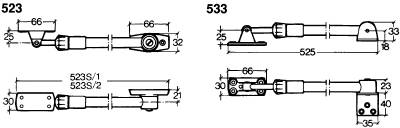 Dörrbroms Fix 523T, DÖRRBROMS 523T/2 FIX GRÅ PROPACK - 4