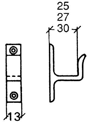 Hake Fix 338D, DUBBELHAKE 338/30 FIX FÖRKROMAD - 2