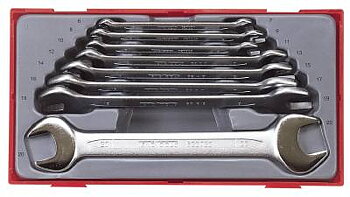 8 st Fasta nycklar i sats Teng Tools TT6208, SKRUVNYCKELSATS MM 8 DELAR