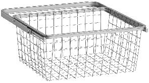 Trådback 30 utdragbar Elfa, TRÅDBACK UTDRAGSBAR  ELFA 236480 PLATINUM 605X336X85MM - 8