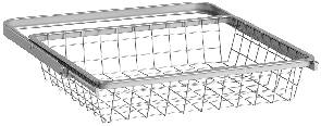 Trådback 30 utdragbar Elfa, TRÅDBACK UTDRAGSBAR  ELFA 236480 PLATINUM 605X336X85MM - 6