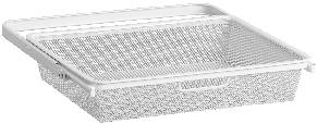 Meshback 30 utdragbar Elfa, BACK MESH 30 ELFA 234190 UTDRAGSBAR VIT 448X336X85MM