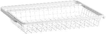 Trådback 30 utdragbar Elfa, TRÅDBACK 30 ELFA 234110 UTDRAGBAR VIT 450X336X85MM