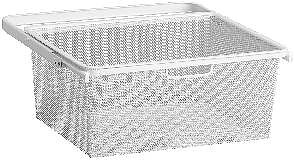 Meshback 30 utdragbar Elfa, BACK MESH 30 ELFA 234290 UTDRAGSBAR VIT 448X336X185MM