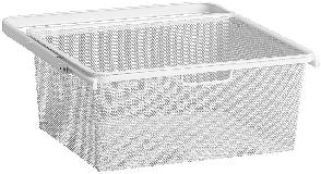 Meshback 30 utdragbar Elfa, BACK MESH 30 ELFA 234290 UTDRAGSBAR VIT 448X336X185MM