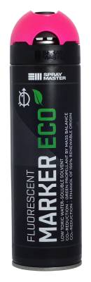Märkfärg Eco Fluorescent Spraymaster, MÄRKFÄRG ECO FLUORESCENT CERISE SPRAYMASTER AEROSOL 500ML