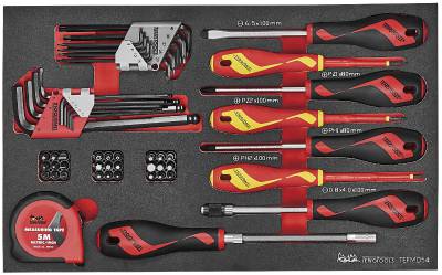 54 delars Skruvmejselsats Teng Tools TEFMD54, SKRUVMEJSELSATS EVA 54 DELAR TEFMD54