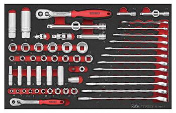57 delars Verktygssats Teng Tools TEFSK57, VERKTYGSSATS EVA 57 DELAR TEFSK57