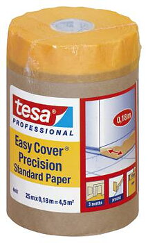 Maskering tesa 4401 Easy Cover Precision, MASKERINGSFOLIE EASY COVER 4401 TESA 180MMX25M