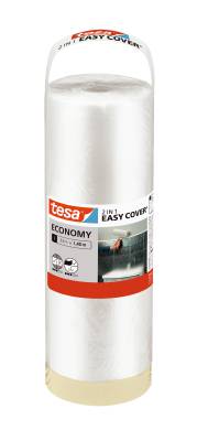 Maskeringsfolie Tesa Easy Cover Economy Refill, MASKERINGSFOLIE 56577 TESA EASY COVER L REFILL PLAST33MX1,4M
