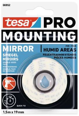 Monteringstejp Tesa Pro Mirror, MONTERINGSTEJP 66952 TESA PRO MIRROR 19MMX1,5M