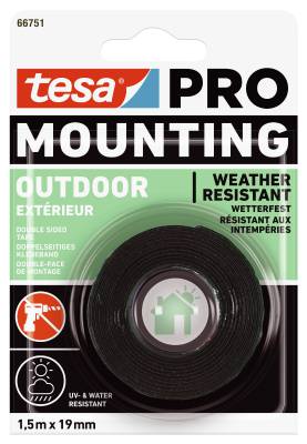Monteringstejp Tesa Pro Outdoor, MONTERINGSTEJP 66751 TESA PRO OUTDOOR 19MMX1,5M