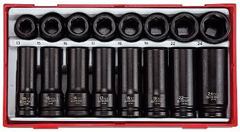 16 delars Krafthylssats med 1/2" fyrkantsfäste Teng Tools TT9120D-TT9120DN, KRAFTHYLSSATS 1/2 TTD9120DN