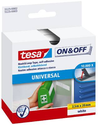 Kardborrband tesa 55224, 55225, KARDBORRBAND 55224 TESA VIT 20MMX1M - 3