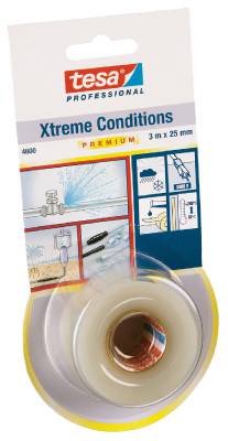 Silikontejp självvulkaniserande tesa Xtreme Conditions 4600, SILIKONTEJP 4600 TESA SJÄLVVULKANDE TRANSPARENT 25MMX3M - 2