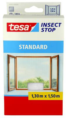 Insektsnät Standard för fönster och dörrar tesa, INSEKTSNÄT 55679 TESA GRÅ STANDARD FÖR DÖRRAR 2X2,2X0,65M