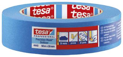 Maskeringstejp tesa Precision Outdoor 4440, MASKERINGSTEJP 4440 TESA PRECISION MASK UTOMHUS BLÅ 25MMX50M