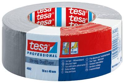 Silvertejp - byggtejp tesa 4662, SILVERTEJP VÄVTEJP 4662 TESA SILVER 48MMX50M