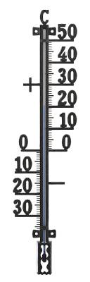 Termometer ute smide, TERMOMETER UTE METALL SMIDE SVART 420X100MM - 2