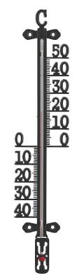 Termometer ute smide, TERMOMETER UTE METALL SMIDE SVART 420X100MM