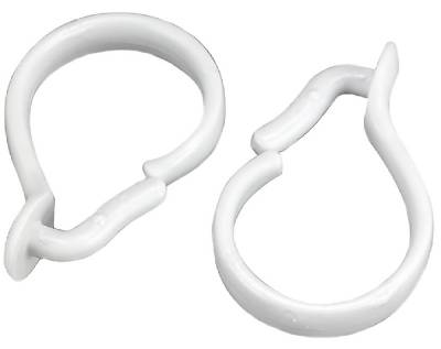 Duschdraperiringar Erica, DUSCHDRAPERIRING ERICA PLAST VIT