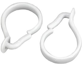 Duschdraperiringar Erica, DUSCHDRAPERIRING ERICA PLAST VIT