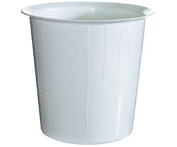 Papperskorg Rund Plast, PAPPERSKORG VIT 310X250MM 14L