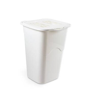 Tvättkorg (50 liter), TVÄTTKORG REKTANGULÄR VIT PLAST 50L