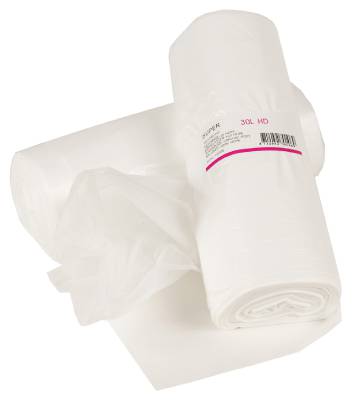 Avfallspåse plast HDPE, AVFALLSPÅSE PLAST HDPE VIT 0,012MM 560X600MM 35L