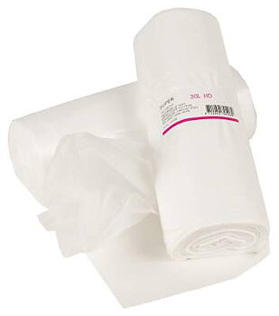 Avfallspåse plast HDPE, AVFALLSPÅSE PLAST HDPE VIT 0,012MM 560X600MM 35L