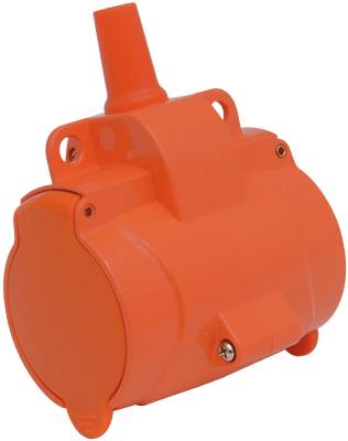 Grenuttag 2-vägs BYGG-STRÖM, GRENUTTAG 2-VÄGS BYGG-STRÖM UTAN KABEL IP44 ORANGE
