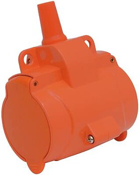 Grenuttag 2-vägs BYGG-STRÖM, GRENUTTAG 2-VÄGS BYGG-STRÖM UTAN KABEL IP44 ORANGE