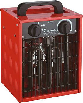 Byggvärmefläktar Bygg-ström, VÄRMEFLÄKT BYGG BYGG-STRÖM RÖD 230V 2KW IP44