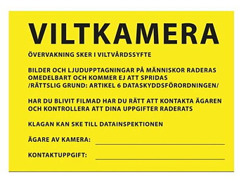 Skylt Info. Kamera