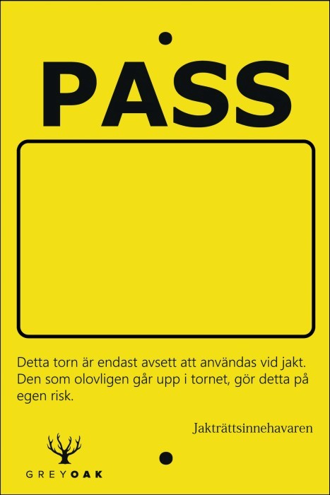 Passkylt Jakttorn 10X15Cm 10-P