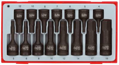 15 delars Krafthylsbitssats (insex) för inv. sexkanthål Teng Tools TT9015HX, KRAFTHYLSBITSSATS SEXKANT 15 DELAR - 2