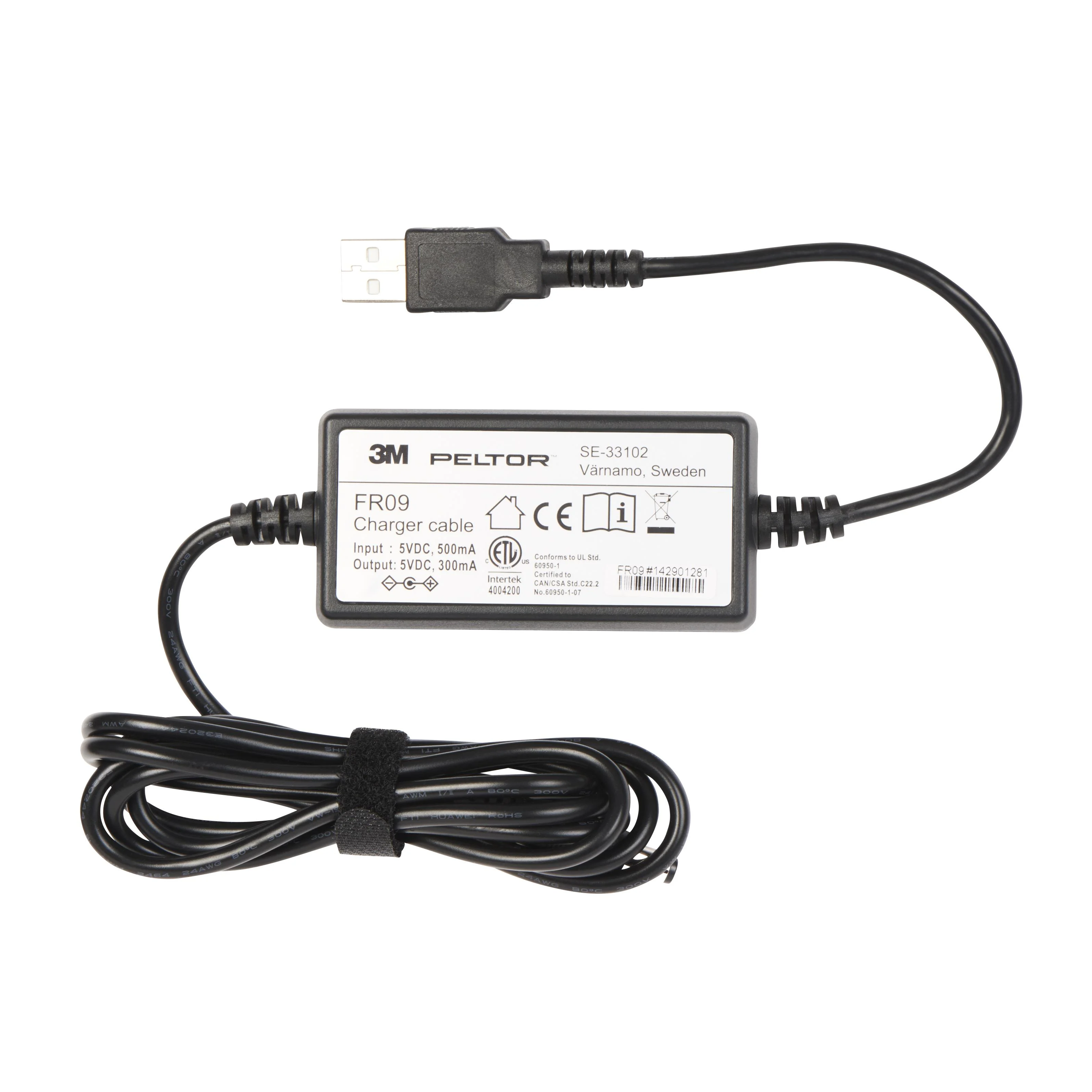 Peltor USB laddkabel till Alert XP, XPI & ACK053