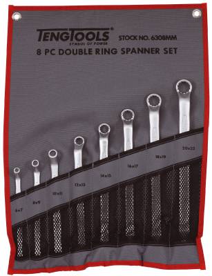 Ringnyckelsats Teng Tools 6308MM, RINGNYCKELSATS 6-22MM 6308MM
