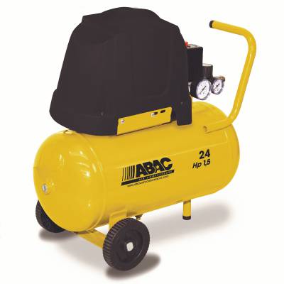 Kolvkompressor ABAC Baseline B15 Oljefri, KOMPRESSOR ABAC BASELINE POLE POSISTION B15 1,5HK 24L OLJEFI