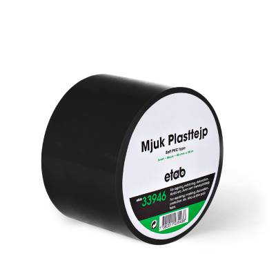 Plasttejp mjuk PVC ETAB 33946, BYGGTEJP 33946 ETAB TRÖSKELTEJP SVART 50MMX20M - 2