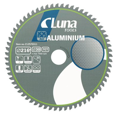 Sågklinga TCT Alu 216x30 z64 - Luna