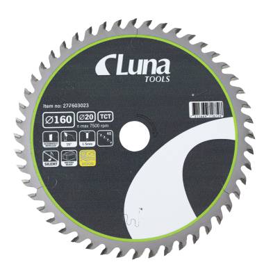 Cirkelsågklinga Luna Extra Thin, CIRKELSÅGKLINGA TCT EXTRA THIN LUNA 160X20 Z48
