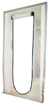 Dammskydd blixtlåsdörr, DAMMSKYDD MED BLIXTLÅS DÖRR TRANSPARENT 1200X2200MM