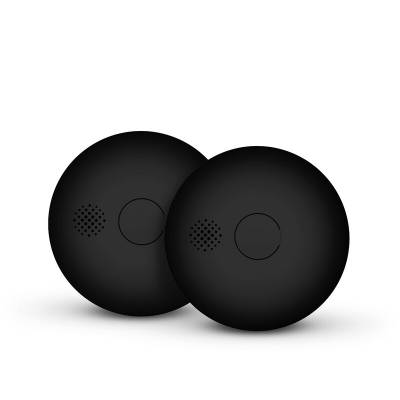 Brandvarnare svart 2-pack luma - Housegar