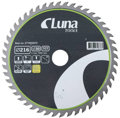 Cirkelsågklinga Luna Extra Thin, CIRKELSÅGKLINGA TCT EXTRA THIN LUNA 216X30 Z48