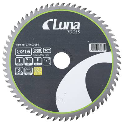 Cirkelsågklinga Luna Extra Thin, CIRKELSÅGKLINGA TCT EXTRA THIN LUNA 216X30 Z64