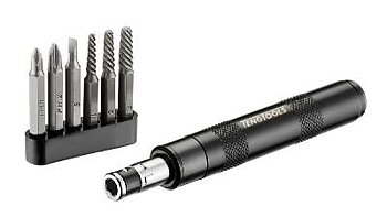 7 delars Slagskruvmejselsats Teng Tools IDSE7, SLAGSKRUVMESEL 1/4 TUM MED BITS 7 DELAR